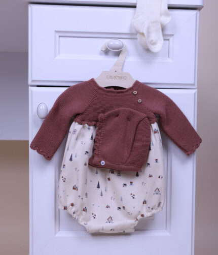 baby romper with bonnet